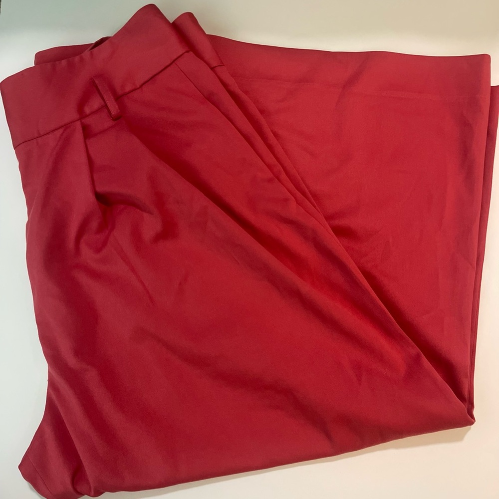 Antonio Melani Vibrant Corral/Peach Wide Capris w /pockets